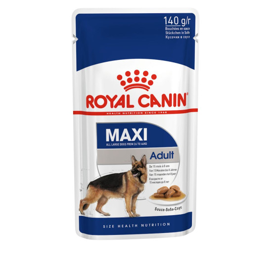 Royal Canin Maxi Adult – Hrană Umedă în Sos pentru Câini Adulți de Talie Mare – 140 g